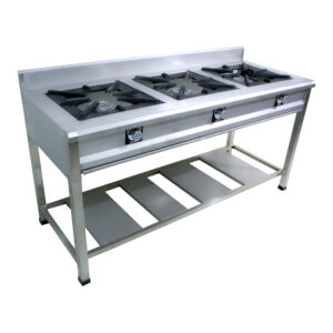 Cocina Industrial de 3 Hornillas