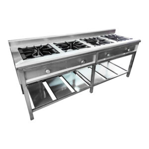 Cocina Industrial de 4 Hornillas