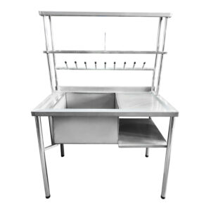 Lavatorio 1 Poza 170 x 110 x 70 Cm con Escurridor Acero Inoxidable