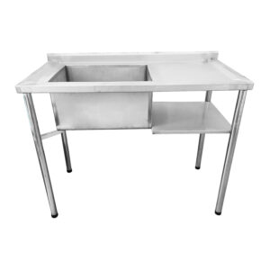 Lavatorio 1 Poza 110 x 57 Cm Acero Inoxidable