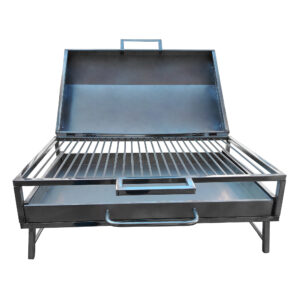 Parrilla de Acero Inoxidable con Aumador