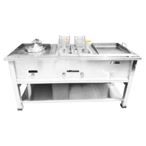 Modulo de Cocina 4 en 1 brostera, freidora de papa y plancha