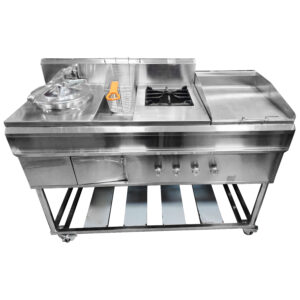 Módulo de Cocina 4 en 1 brostera, freidora de papa, cocina y plancha